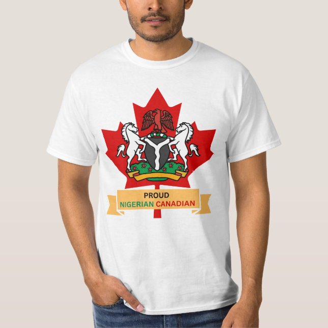 CAMISETA ORGULLOSO CANADIENSE NIGERIANO (Anverso)