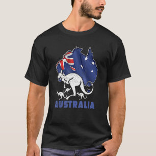 Camiseta Orgulloso canguro de bandera australiana