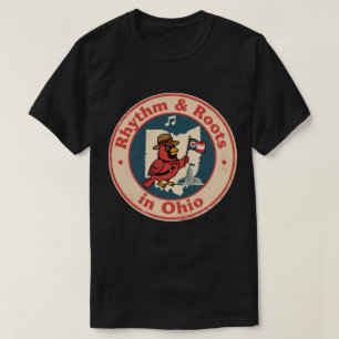 Camiseta Orgulloso Cardenal del Medio Oeste con Bandera de