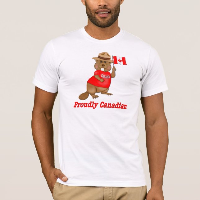 Camiseta Orgulloso castor canadiense (Anverso)