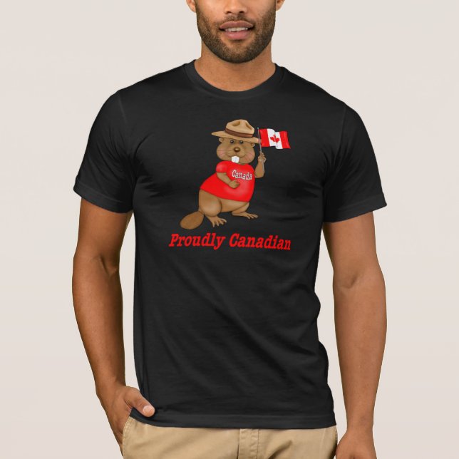 Camiseta Orgulloso castor canadiense (Anverso)