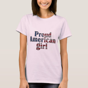 Camiseta Orgulloso Chica americano Tee