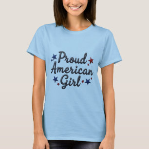 Camiseta Orgulloso Chica americano Tee