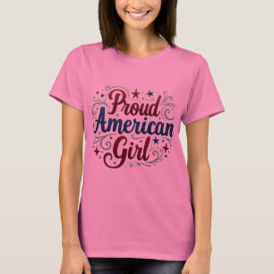 Camiseta Orgulloso Chica americano Tee
