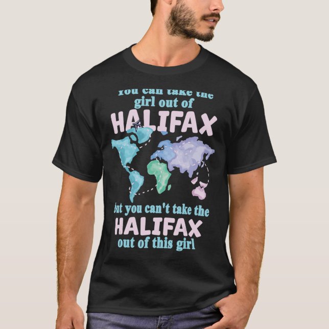 Camiseta Orgulloso Chica De La Reubicación De Halifax Desde (Anverso)