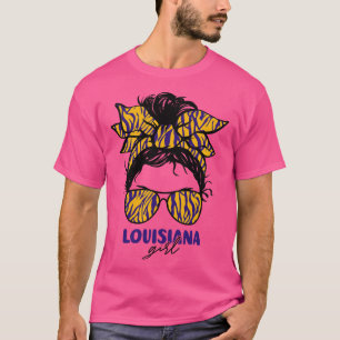 Camiseta Orgulloso Chica de Louisiana deja que mis raíces s