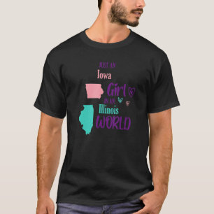 Camiseta Orgulloso chica diseña un chica de Iowa en Illinoi