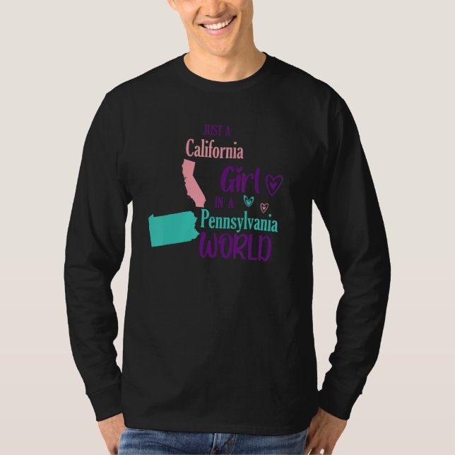 Camiseta Orgulloso chica solo chica de California en Pennsy (Anverso)