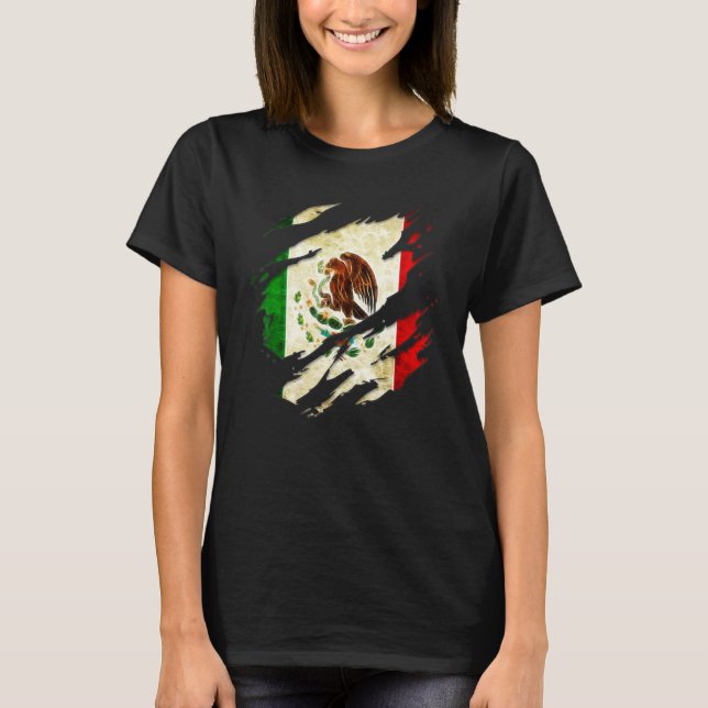 Camiseta Orgulloso Chicano Latino Mexicano Desgarrado En Mé (Anverso)