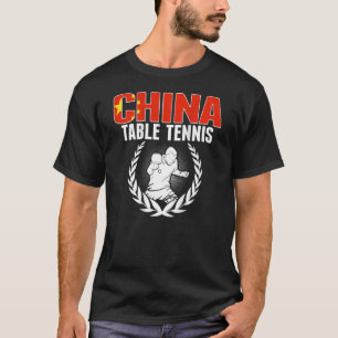 Camiseta Orgulloso China Mesa de ping pong chino apoyo a pi