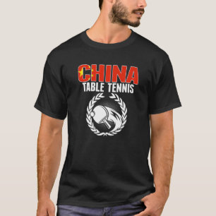 Camiseta Orgulloso China Mesa de ping pong chino apoyo a pi