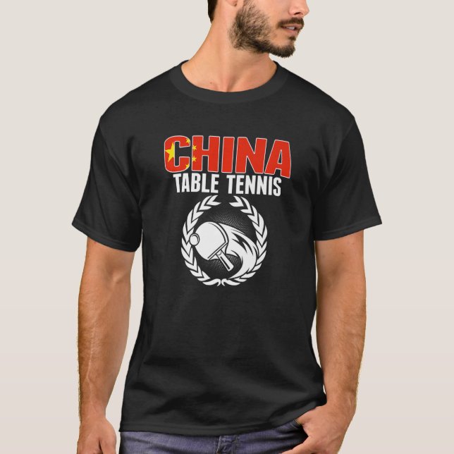 Camiseta Orgulloso China Mesa de ping pong chino apoyo a pi (Anverso)