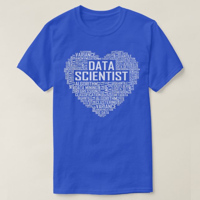 Camiseta Orgulloso científico de datos Heart Gift Data Scie (Diseño del anverso)