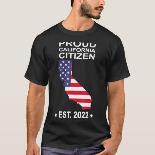 Camiseta Orgulloso ciudadano de California 2022 Bandera de 
