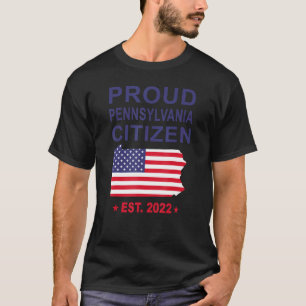 Camiseta Orgulloso ciudadano de Pensilvania Bandera Estadou