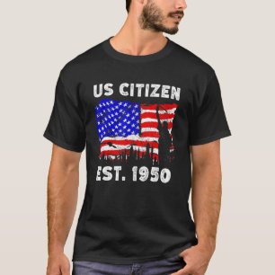 Camiseta Orgulloso ciudadano estadounidense desde 1950 para