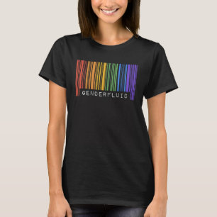 Camiseta Orgulloso código de barras queer gay estético gend