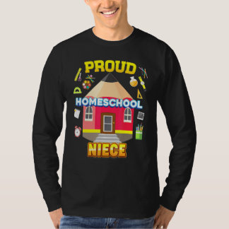 Camiseta Orgulloso Colegio De Hogar, Niece Dad Mom