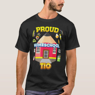 Camiseta Orgulloso Colegio De Hogar, Tío Dad, Mamá, Niño De