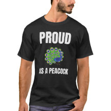 Orgulloso como diseño alternativo de Peacock