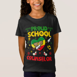 Camiseta Orgulloso consejero de escuela, negro de historia,