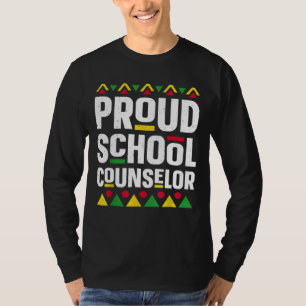Camiseta Orgulloso consejero escolar afroamericano negro