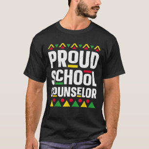 Camiseta Orgulloso consejero escolar afroamericano negro