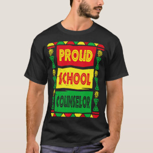 Camiseta Orgulloso consejero escolar de África Orgullo de h
