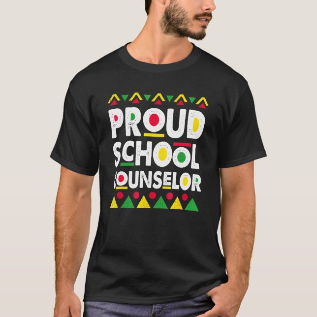 Camiseta Orgulloso consejero escolar de África Orgullo de h (Anverso)