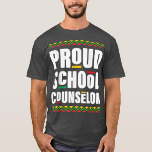 Camiseta Orgulloso consejero escolar de historia negra afro