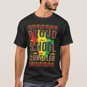 Camiseta Orgulloso consejero escolar Melanin Black History