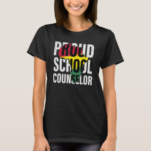 Camiseta Orgulloso consejero escolar norteamericano negro