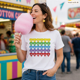 Camiseta Orgulloso corazón colorido del estado de Kansas