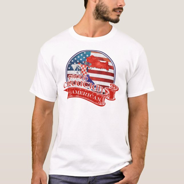 Camiseta Orgulloso croata-estadounidense (Anverso)