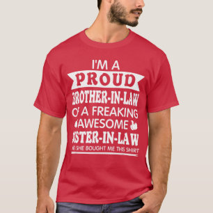 Camiseta Orgulloso Cuñado de Increíble Cuñada Pan