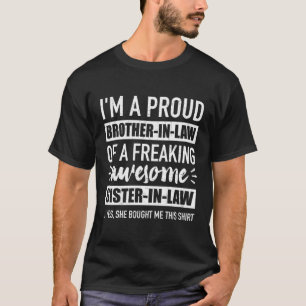 Camiseta Orgulloso Cuñado De Una Hermana Impresionante