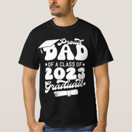 Camiseta Orgulloso DAD de una clase de 2023 Graduado Retro 