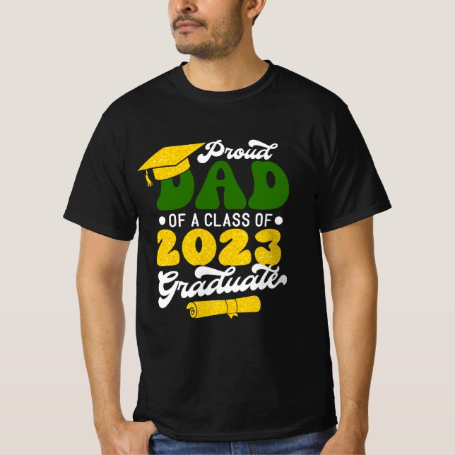 Camiseta Orgulloso DAD de una clase de Purpurina de Oro de  (Anverso)