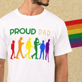 Camiseta Orgulloso DAD Orgullo Gay Silhouettes masculino