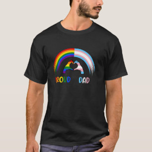 Camiseta Orgulloso DAD Orgullo Gay Trans Bandera de Aliado 