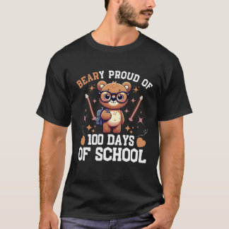 Camiseta Orgulloso De 100 Días De Oso Escolar