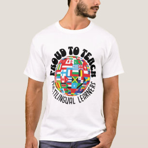 CAMISETA ORGULLOSO DE ENSEÑAR A LOS PROFESORES MULTILINGÜES