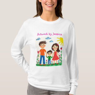 Camiseta Orgulloso de la pintura de arte de su hijo