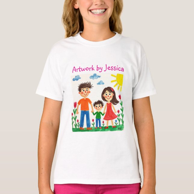 Camiseta Orgulloso de la pintura de arte de su hijo (Anverso)