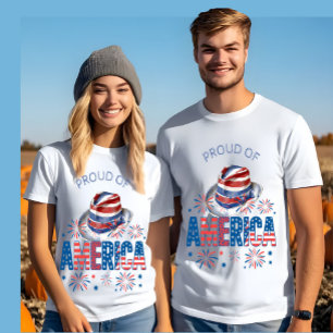 Camiseta Orgulloso de los Estados Unidos Gorra Estrellas, f