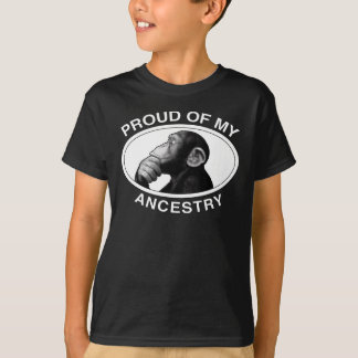 Camiseta Orgulloso de mi chimpancé de la ascendencia