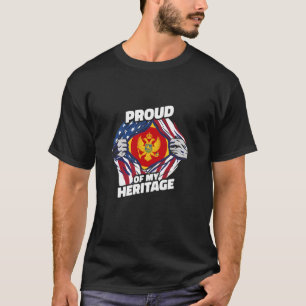 Camiseta Orgulloso de mi herencia - Montenegrino patriótico