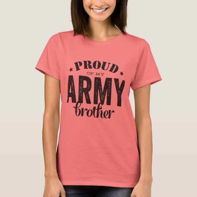 Camiseta Orgulloso de mi hermano EJÉRCITO (Anverso)