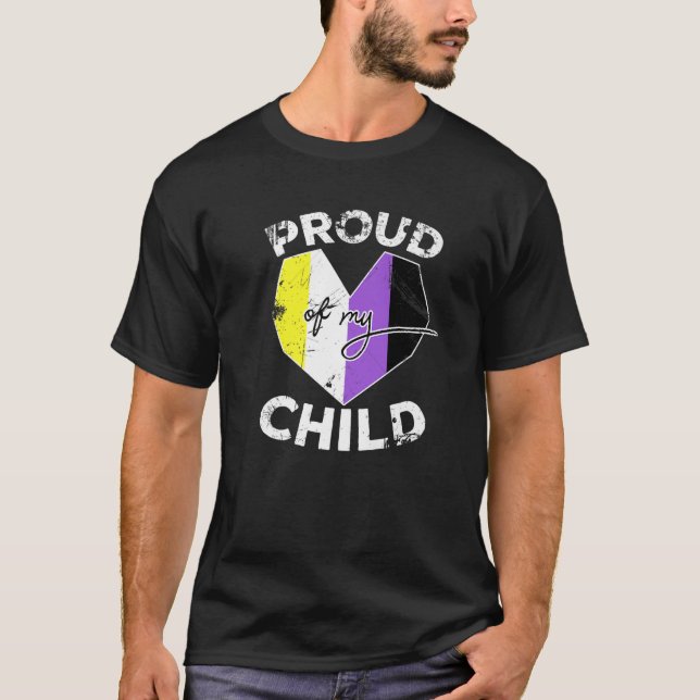 Camiseta Orgulloso De Mi Hijo No Binario | Orgullo no binar (Anverso)