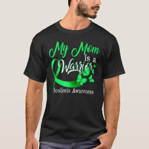 Camiseta Orgulloso de mi mamá Scoliosis Warrier Cinta Verde